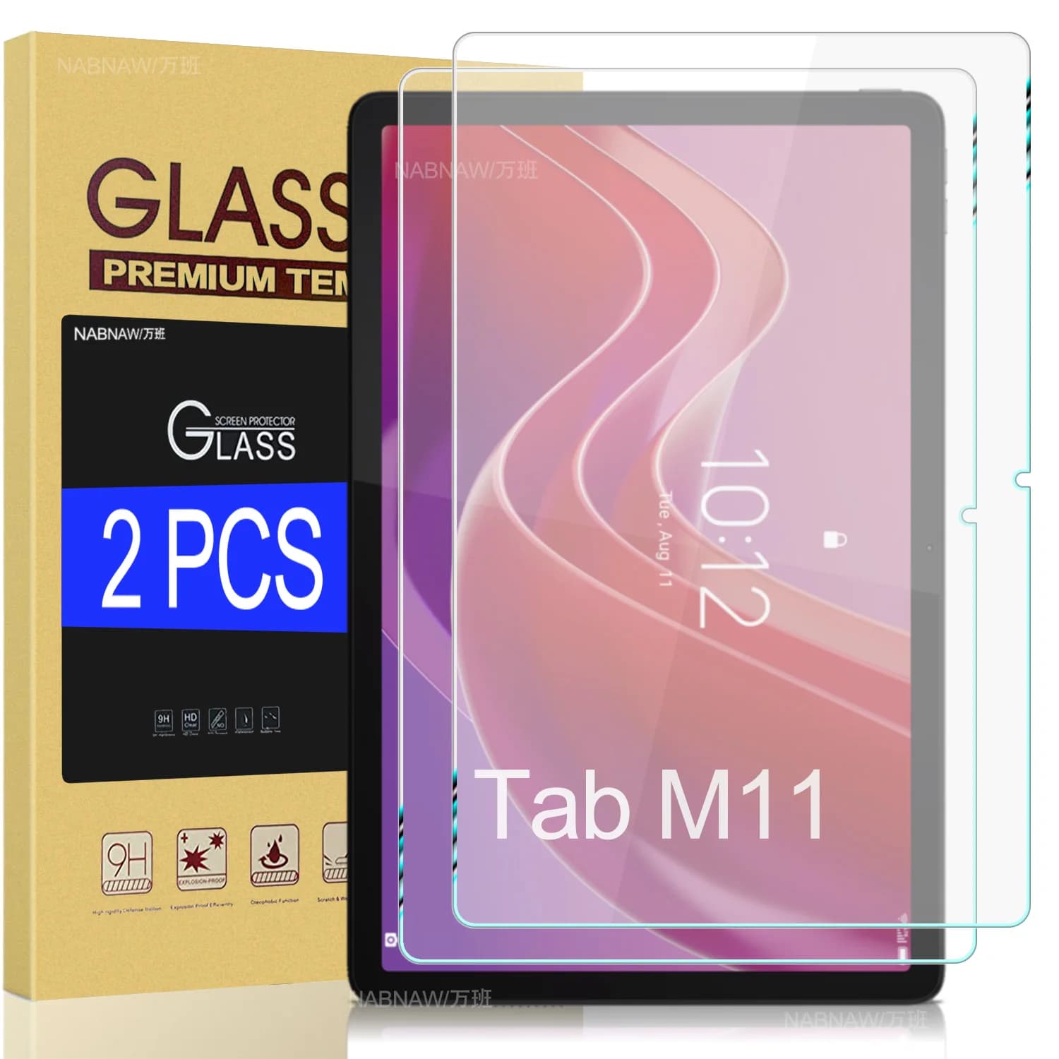 2 Pieces HD Scratch Proof Screen Protector Tempered Glass For Lenovo Tab M11 11-inch 2024 Tablet Protective Film Free Bubbles