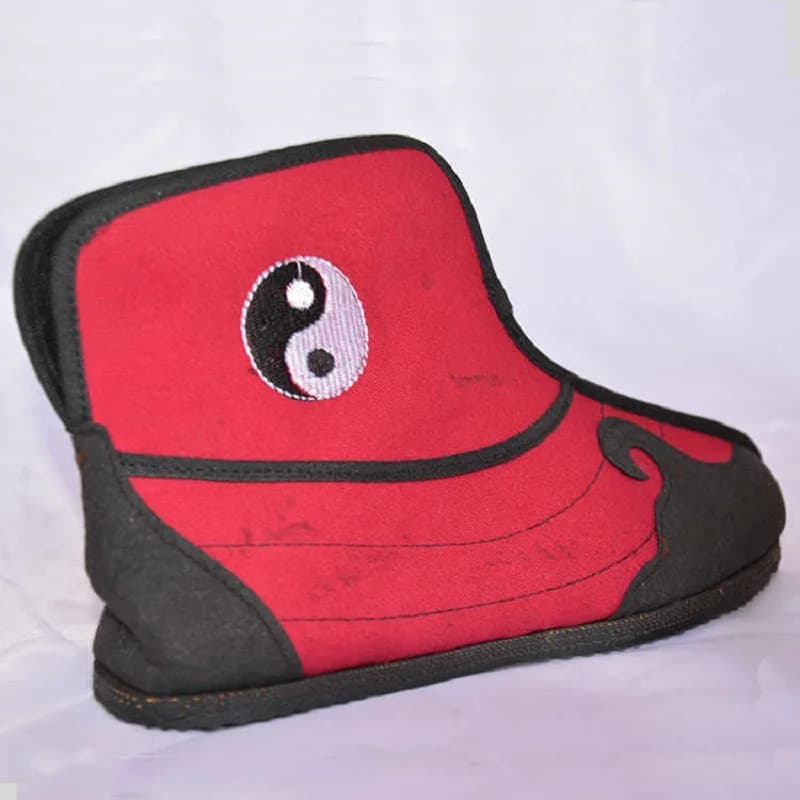 Wudang Tai Chi Practice Shoes Cloud Hook Pattern Summer Single Boots Daoist Footwear TV Movie Monk Nun Ten Square Shoe