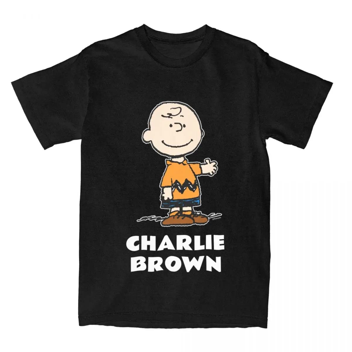 Men Women's Peanuts Charlie Brown Shirt Accessories Amazing Cotton T Shirts Tops Adult
