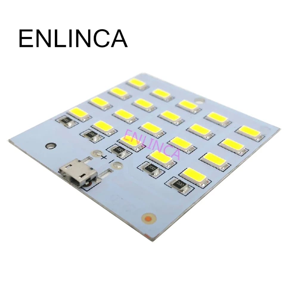USB Light 5730 Smd 5V 430mA~470mA White  Mirco Usb 5730 20 LED Lighting Panel USB Mobile Light Emergency Night Light