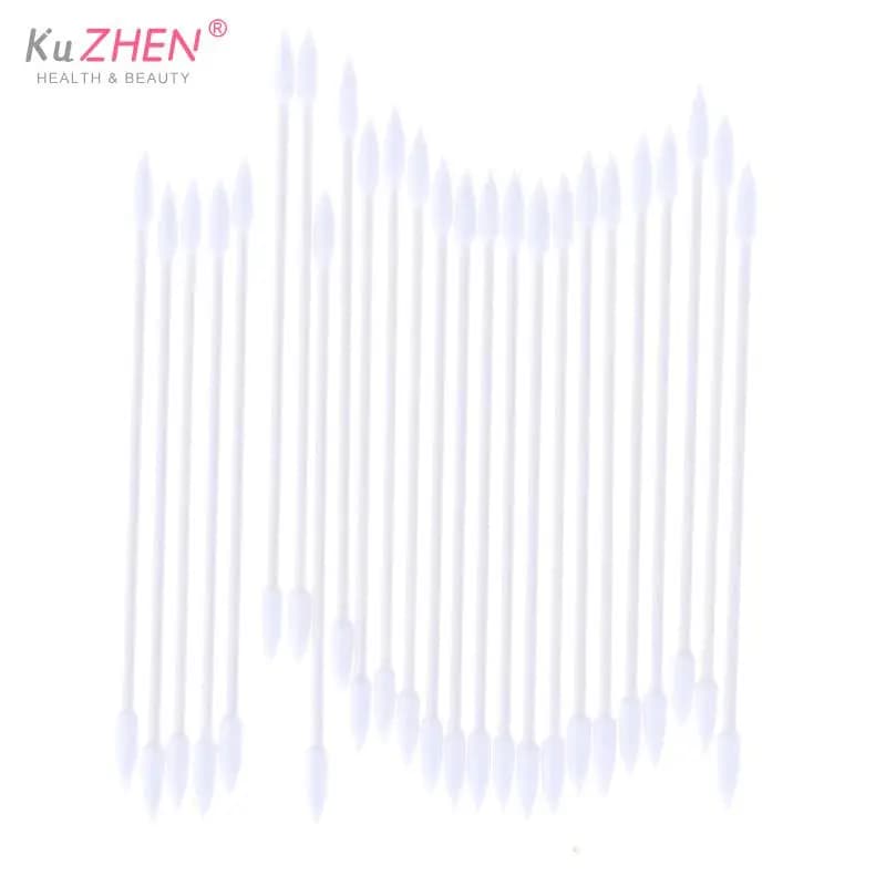 25/100pc/bag Disposable Cotton Swab Cosmetics Permanent Makeup Health Medical Ear Jewelry Clean Sticks Buds Tip Cotton Head Swab