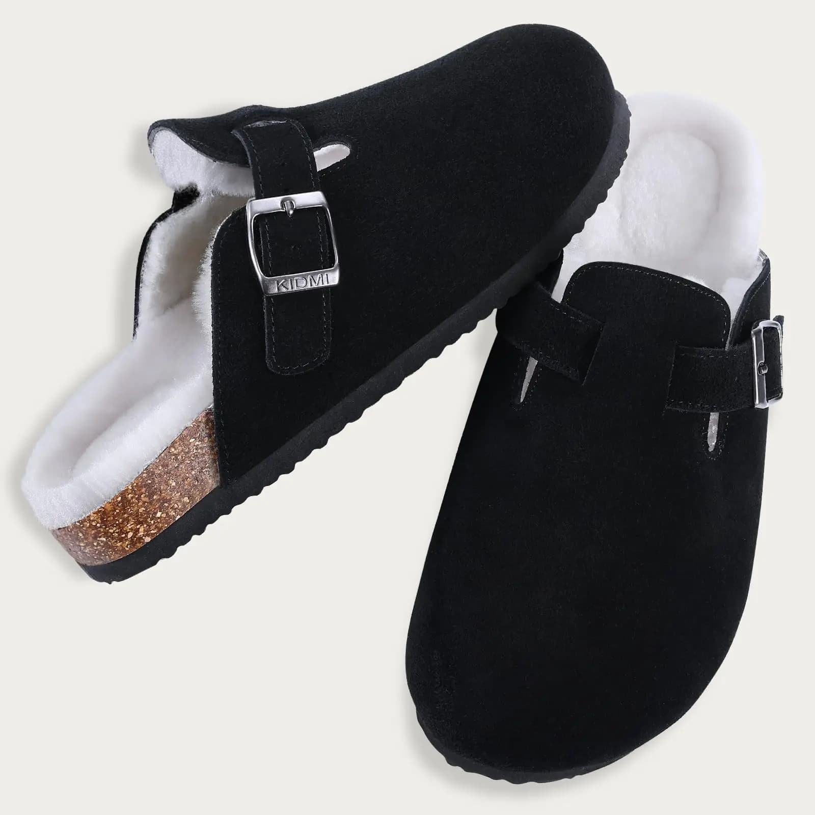 Comwarm Fur Clogs For Women Men Winter Home Cork Mules Fuzzy Slippers Short Plush Potato Shoes Indoor Outdoor Warm zuecos mujer
