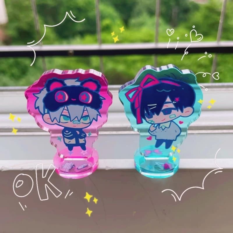 Anime ALIEN STAGE IVAN TILL Cosplay Acrylic Figure Stand Kawaii 2Pcs/Set Standing Plate Ornament Accessories Prop