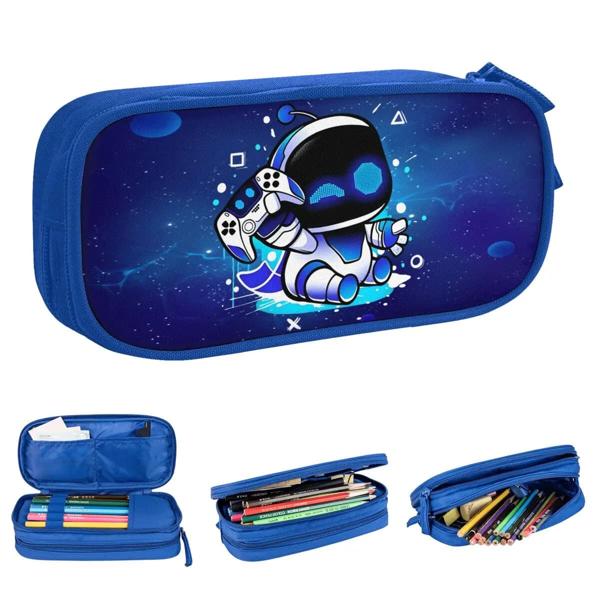 Cute Astrobot Pencil Cases Game Pen Bags for Student Big Capacity School Supplies Cosmetic Pencil Pouch