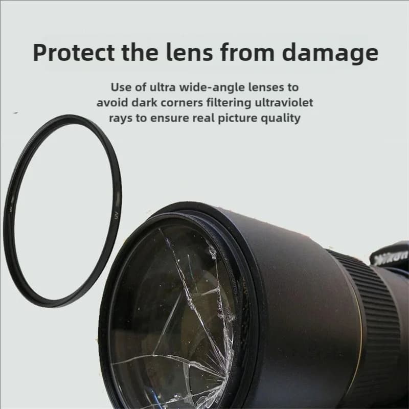UV Filtro 49mm 52mm 55mm 58mm 62mm 67mm 72mm 77mm 82mm Lente protege al por mayor para Canon Nikon Sony DSLR