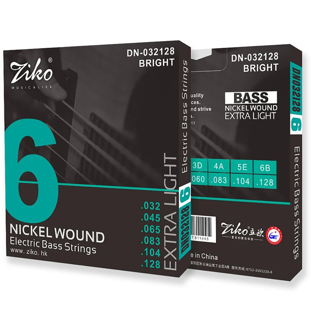 ZIKO 6 Strings Bass Electric Guitar Strings Strings Nickel Wound Hexangon Alloy Core Electric Guitar Bass String Stringed Parts