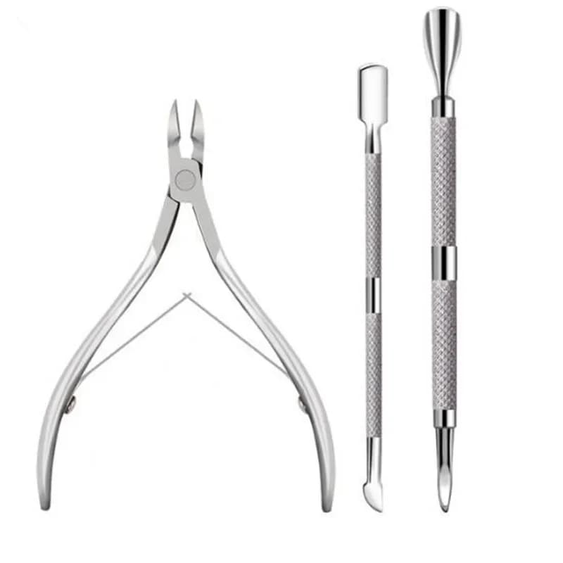Cutter Scissor Cuticle Clipper Pusher Stainless Steel Nail Art Dead Skin Remover Kit Manicure Pedicure Tools Nails Set