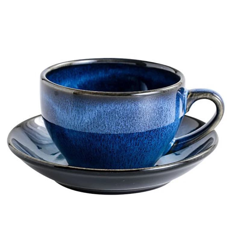 220ml Bone China Coffee Cup And Saucer Funny Fashion Design Japanese-style Coffee Mug Cafe Espresso Cup