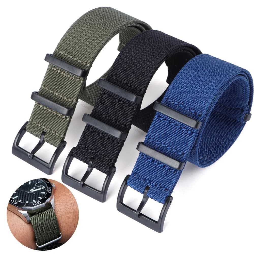 New Belt 18mm 20mm 22mm Nylon Watch Band Universal Wristband Fabric Bracelet for Rolex Watch Strap Accessories