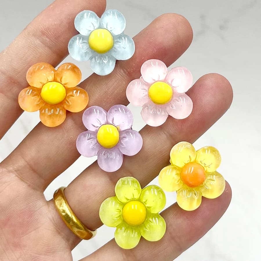 1Pcs Shining Colorful Flower Shoe Charms Accessory Shoe Upper Pins Buckle Decorations Badge Kids Party Gifts