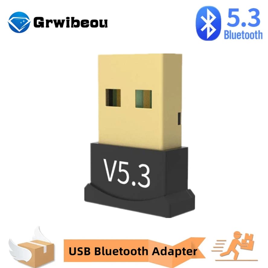 USB Bluetooth 5.3 Adapter Receiver Bluetooth 5.1 Audio Bluetooth Dongle Transmitter Wireless USB Adapter for Computer PC Laptop