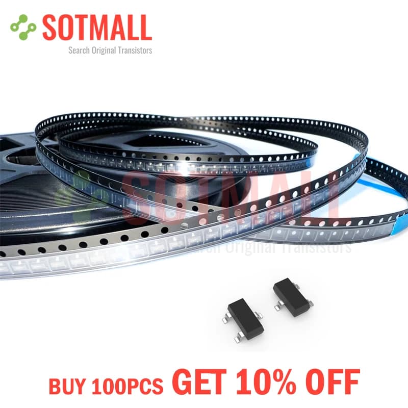 50PCS/LOT BS170FTA marking MV N-Channel 60 V 150µA (Ta) 330mW (Ta) Surface Mount SOT-23-3