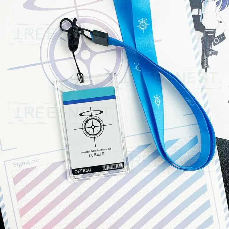 Anime Blue Archive Schale Logo Card Student Card Give Card Holder lanyard Costumes Accessory Souvenir Gifts Boys Girls