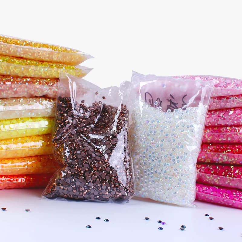 Flat Back Resin Rhinestone 3MM 4MM 5MM Non Hot Fix Jelly Rhinestones Stones For Craft DIY Tumblers Shoe Decoration