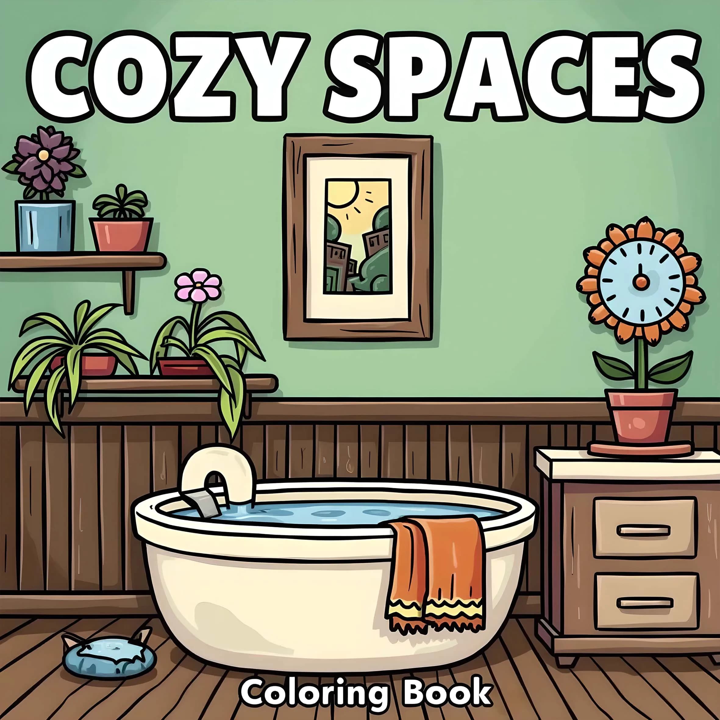 COZY SPACES Bold-easy Patterns Coloring Book for Adults Cute Drawing Book Perfect Gift for Party and Birthday