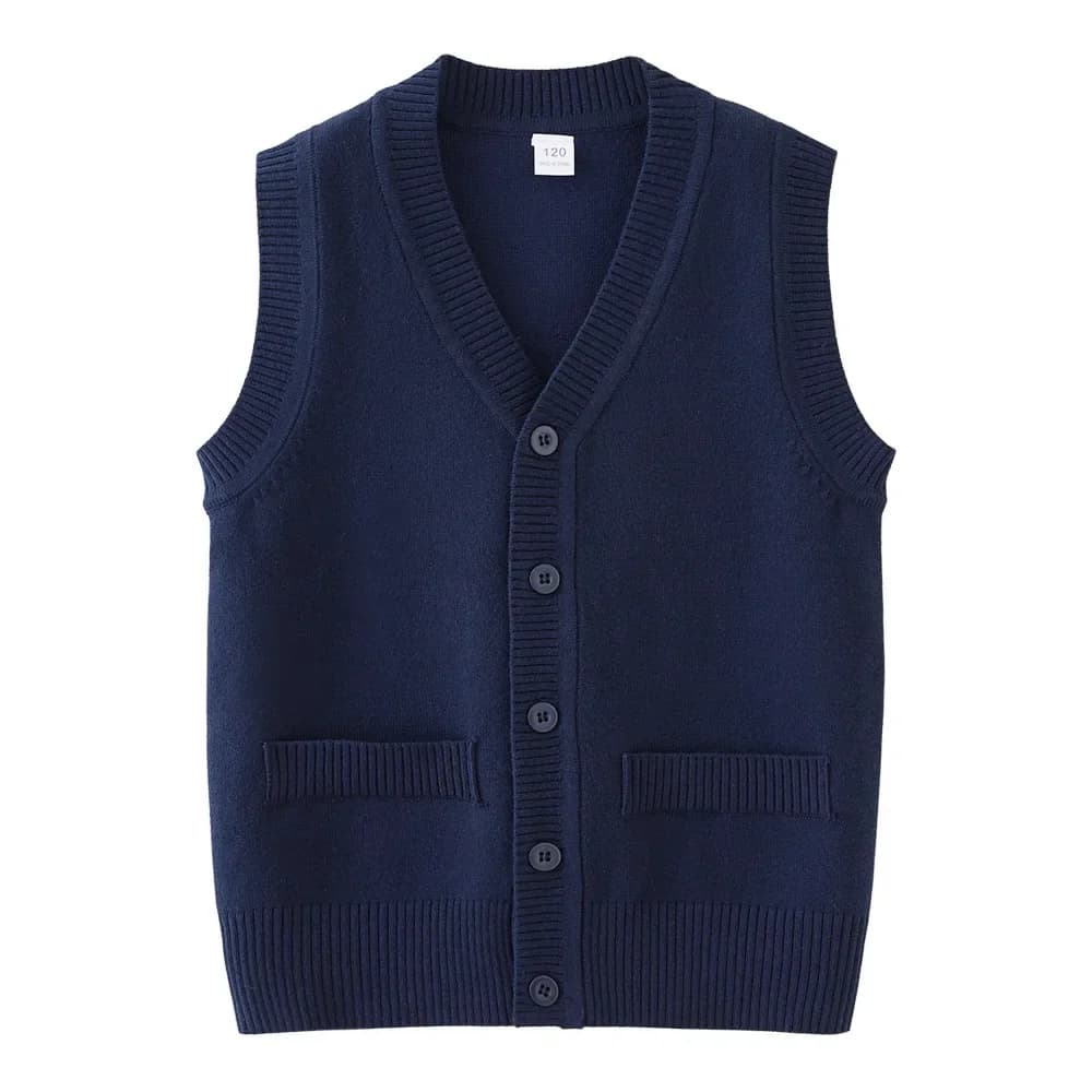 Toddler Boys Sweater Vests Kids Teenager Girls Knitwear Autumn Winter Children's Clothes