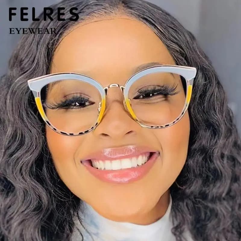 Retro Anti Blue Light Reading Glasses Women Round Fashion Presbyopia Eyewear Leopard Computer Personality Prescription Glasses