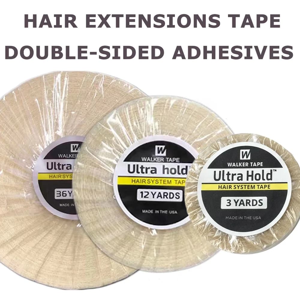 3/12/36 Yards Hair Extensions Double-Sided Adhesives Tape Waterproof Wig Glue for Tape Strong Hold Hair Extension Tape