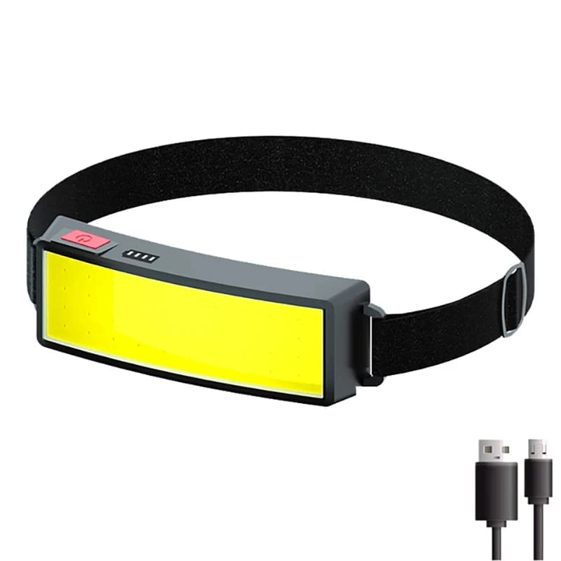 1 Pc Strong Light High Brightness Cob Headlight Usb Charging Head Mounted Night Fishing Light Outdoor Cycling Floodlight