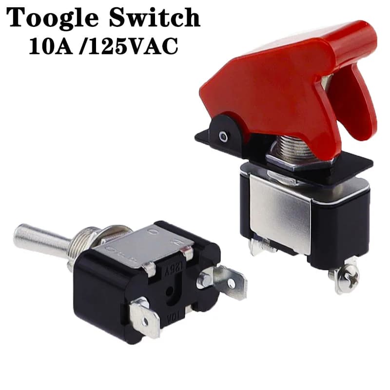 New style KN3A-101 toggle switch Rocker Arm 2Pin 2/gear ON-OFF10A 125V/250V AC cap matching 12V, 24V, 48V, 110V, 220V universal