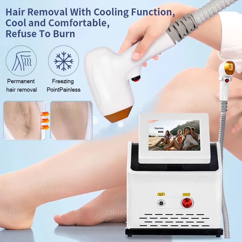 Professional commercial Hair Removal Machine Portable Ice Platinum Painless Permanent Whole Body Depilator 3 Wavelength