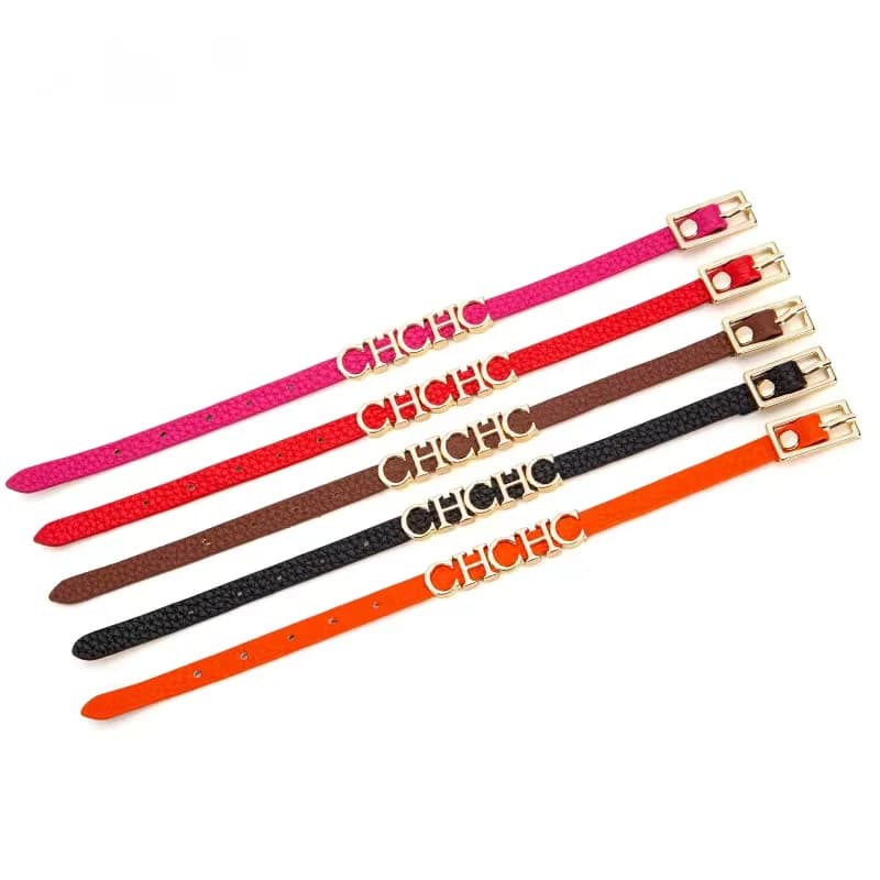 CH Women's Bracelet Fashion Letter Retro Simple Classic Hundred 2024 New Leather Women's Bracelet Accessories
