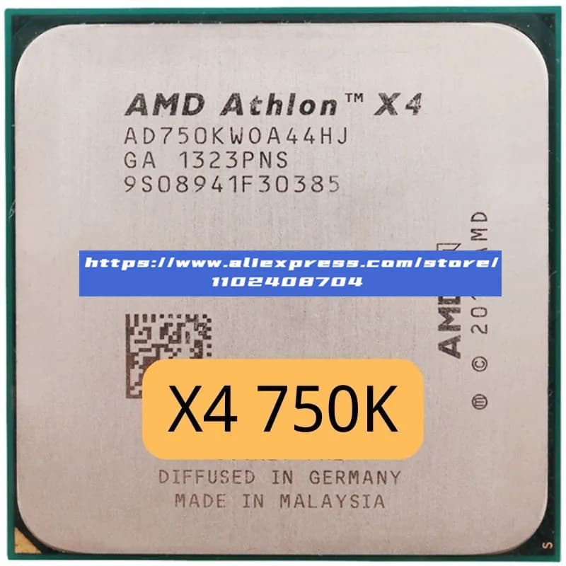 AMD Athlon X4 750K 750 3.4 GHz Duad-Core CPU Processor AD750KWOA44HJ Socket FM2