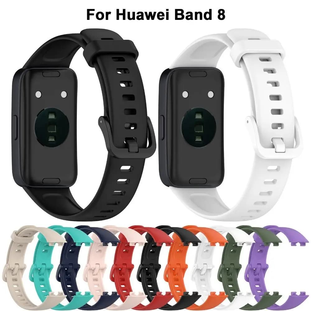 Wrist Strap For Huawei Band 8 Bracelet Sport Soft Silicone Watchband For Huawei Band8 Replacement Correa Smartwatch Accessories