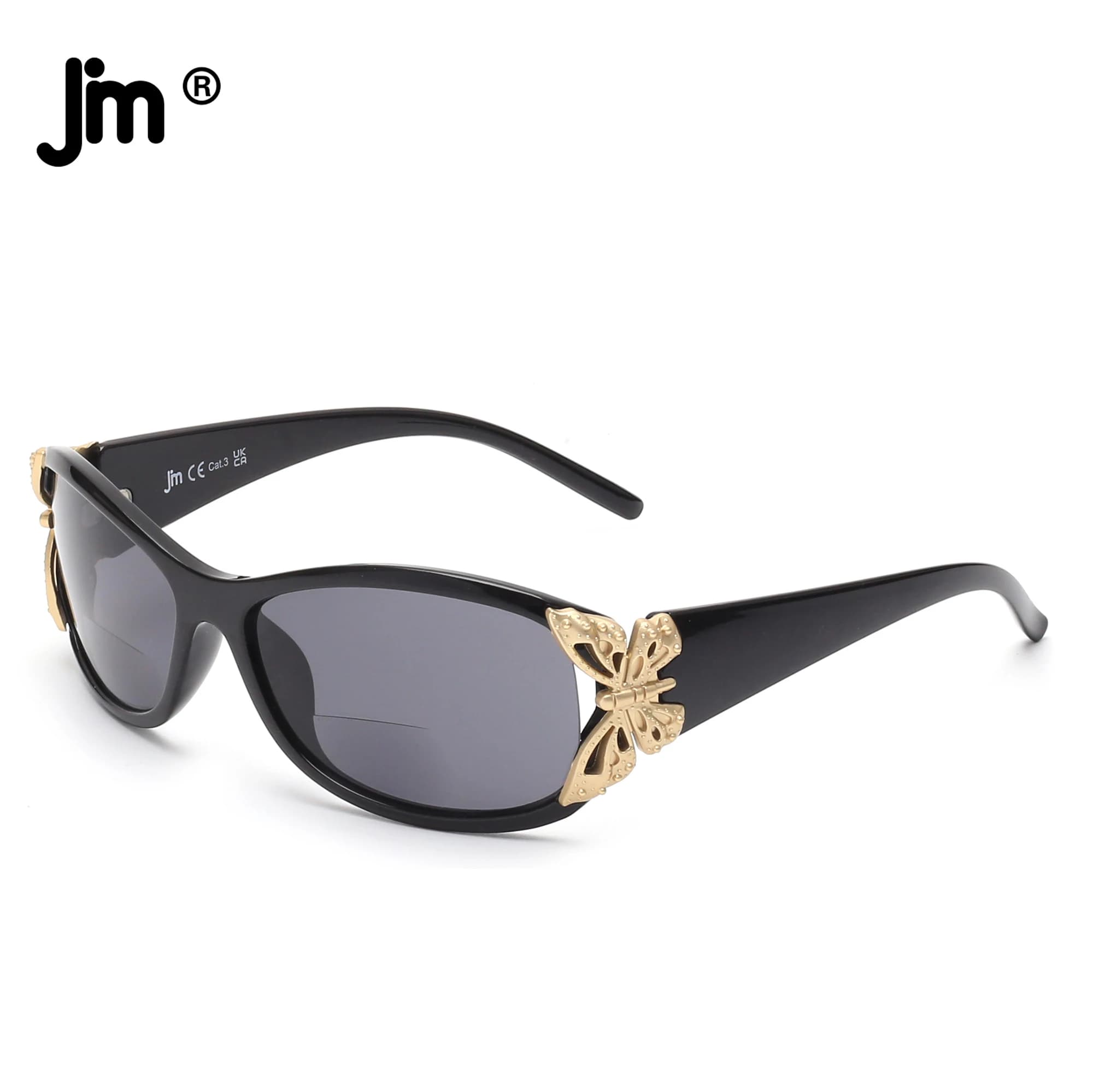 JM Bifocal Reading Sunglasses for Women Fashion Sun Readers Outdoor Reading Glasses UV400 Protection