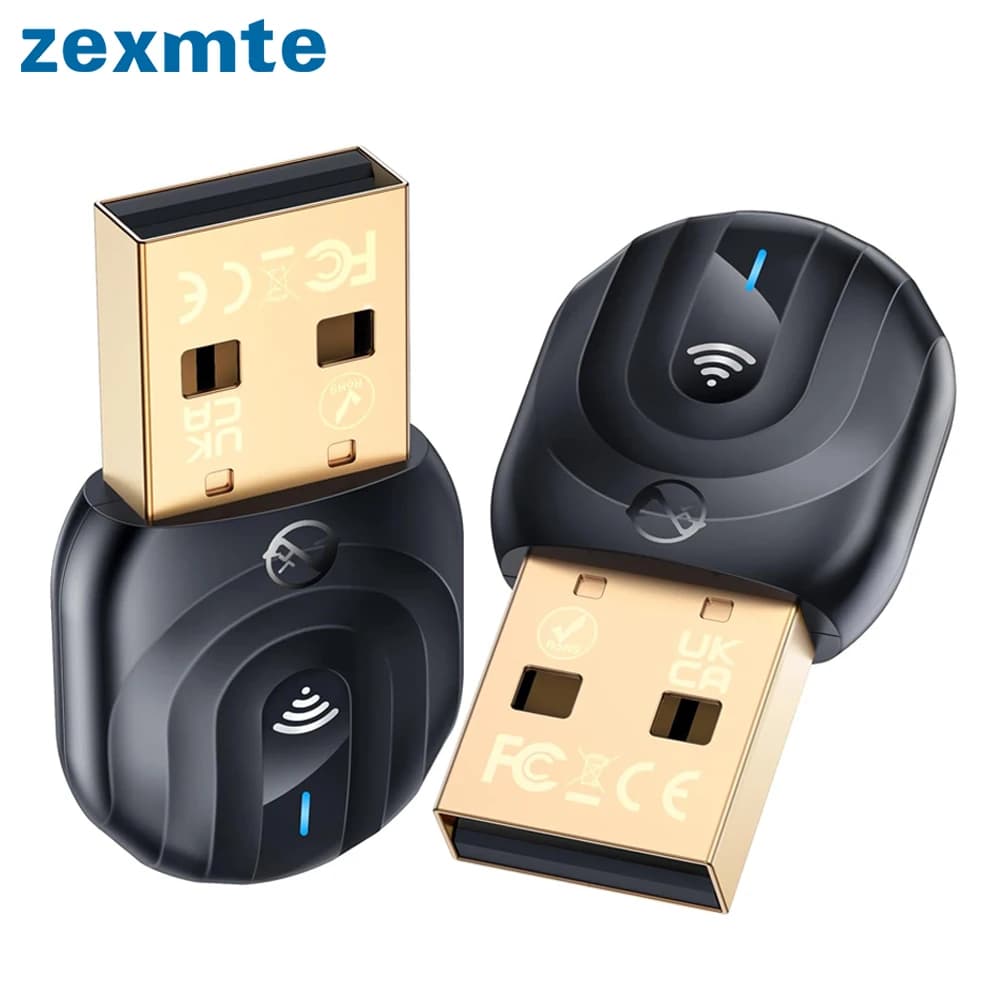 Zexmte Z03 USB Bluetooth 5.1 Adapter 50m Long Range with FPC Antenna Bluetooth Dongle for PC Desktop Laptop Windows 11/10/8.1/8