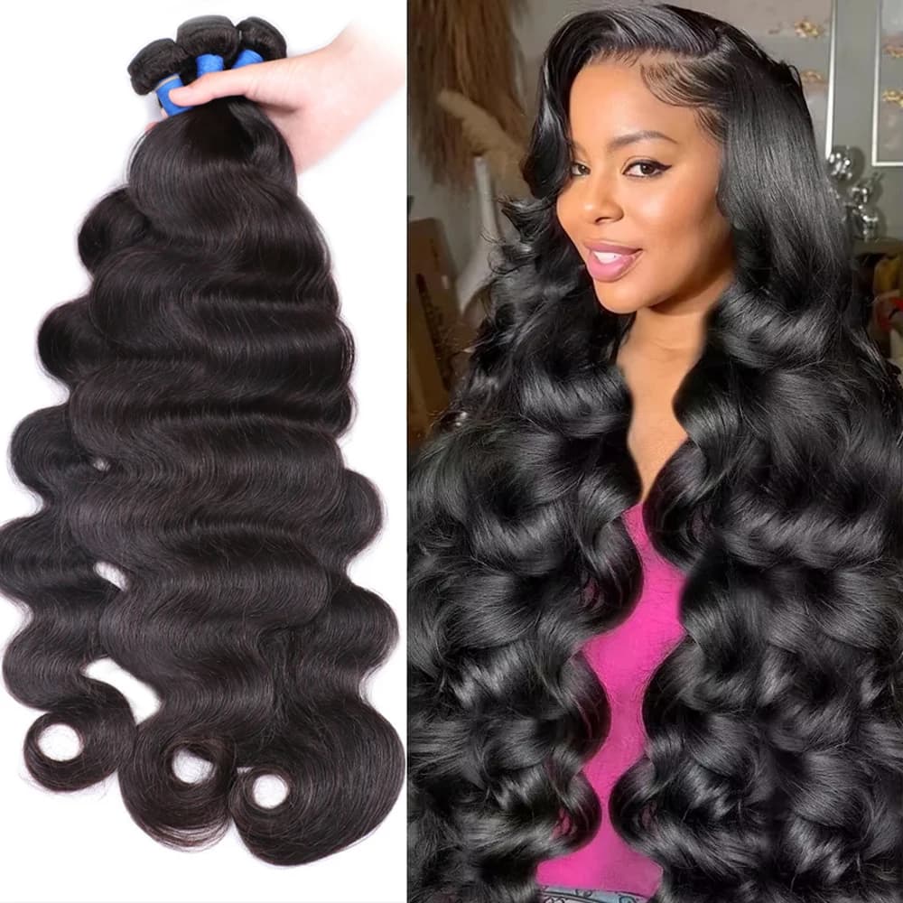 Body Wave Human Hair Extensions Curly Bundles Brazilian Hair Weavings 100% Human Hair Bundles 10-26 38 40 Inch 1/3/4 Bundles 50g