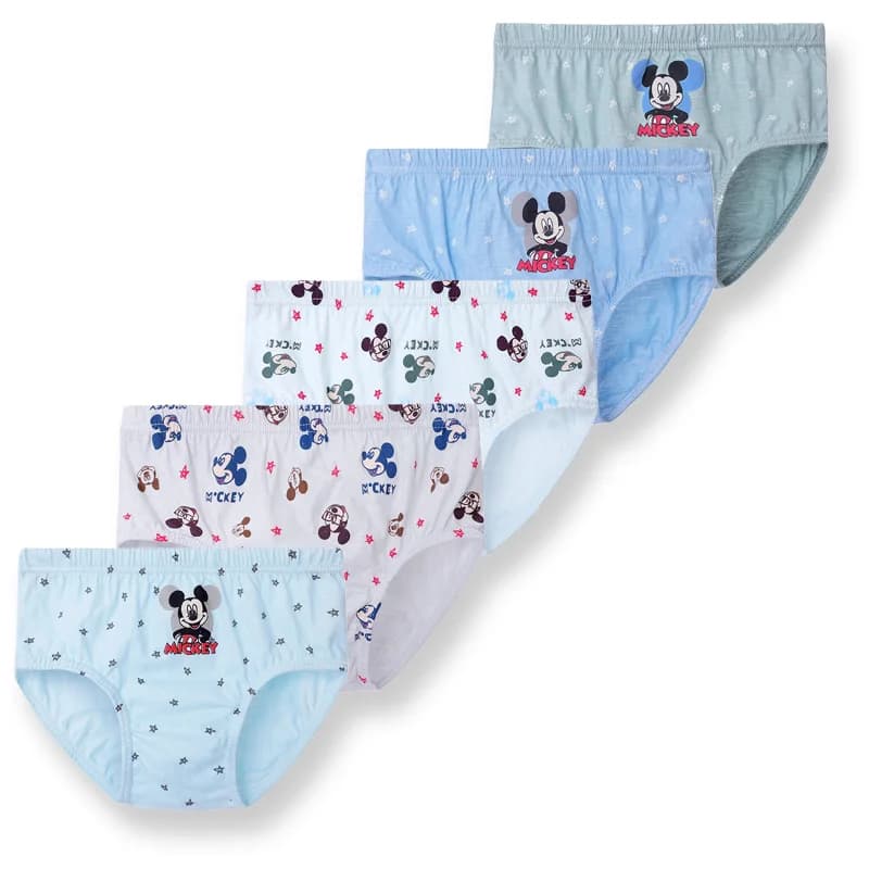 5 Pieces/Lot Children Underwear Cartoon Mickey Boys Panties Cotton Toddlers Kids Triangle Underpants Breathable Briefs For Boys