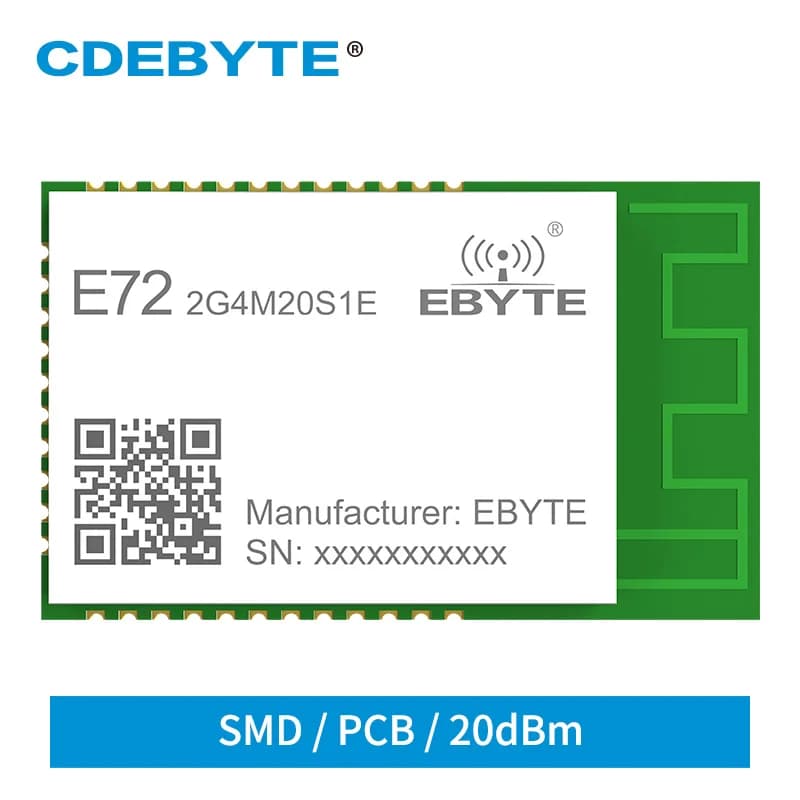 CC2652P Wireless Module ZigBee Bluetooth 2.4Ghz 20dBm SoC Ebyte E72-2G4M20S1E Transceiver and Receiver PCB/IPX Antenna