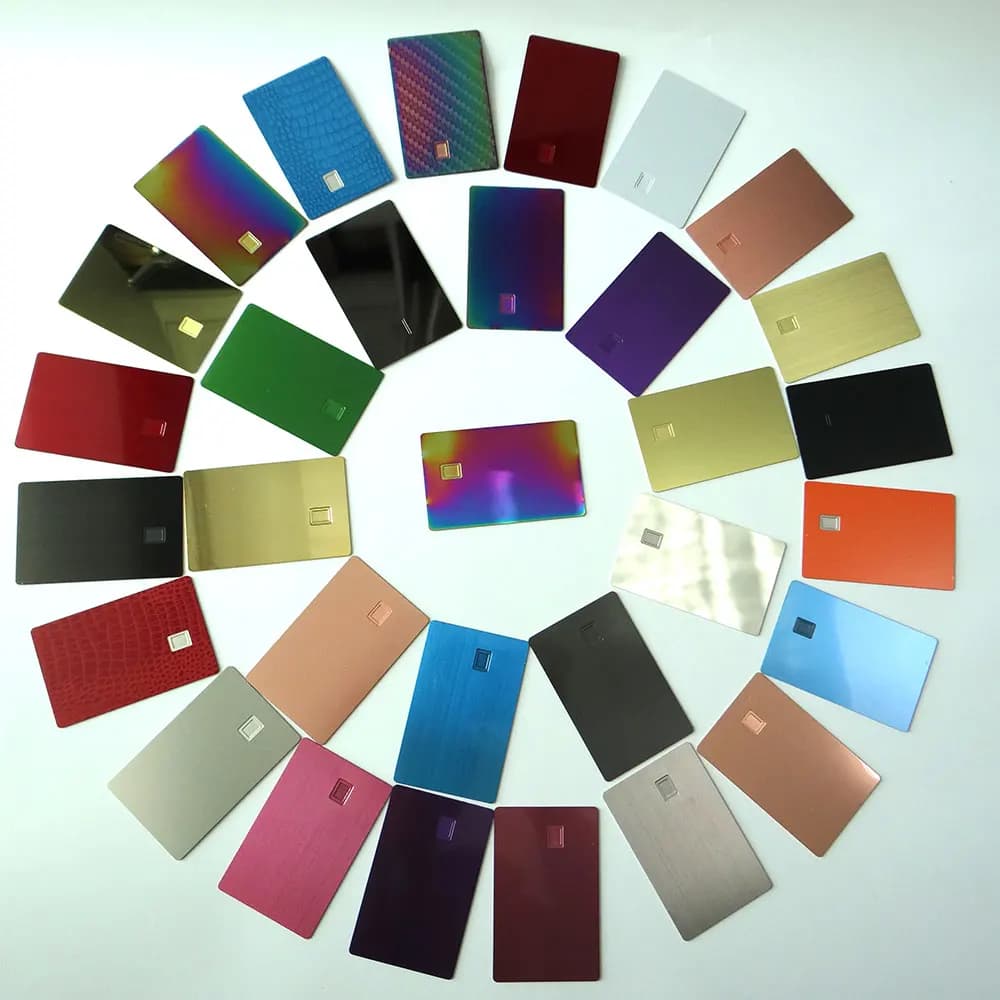 1pcs free shipping blank 4442 small chip slot Metal business card , metal credit card with strip and signature