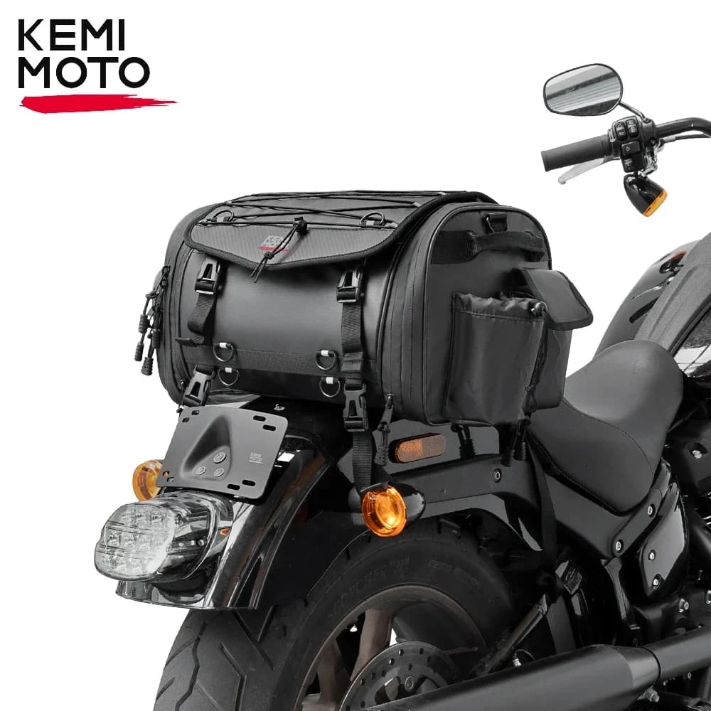 Motorcycle Tail Bags 24L Expandable Waterproof Travel Luggage Rear Rack Bag Helmet Storage Trunk for BMW R1200gs R1250gs LC ADV