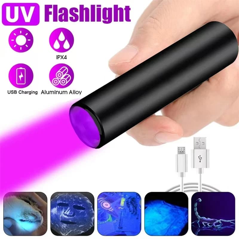 Uv Flashlight Led Strong High Power Led Flashlights Rechargeable Lamp Ultra Powerful Flashlight Battery Usb Very Mini Portable