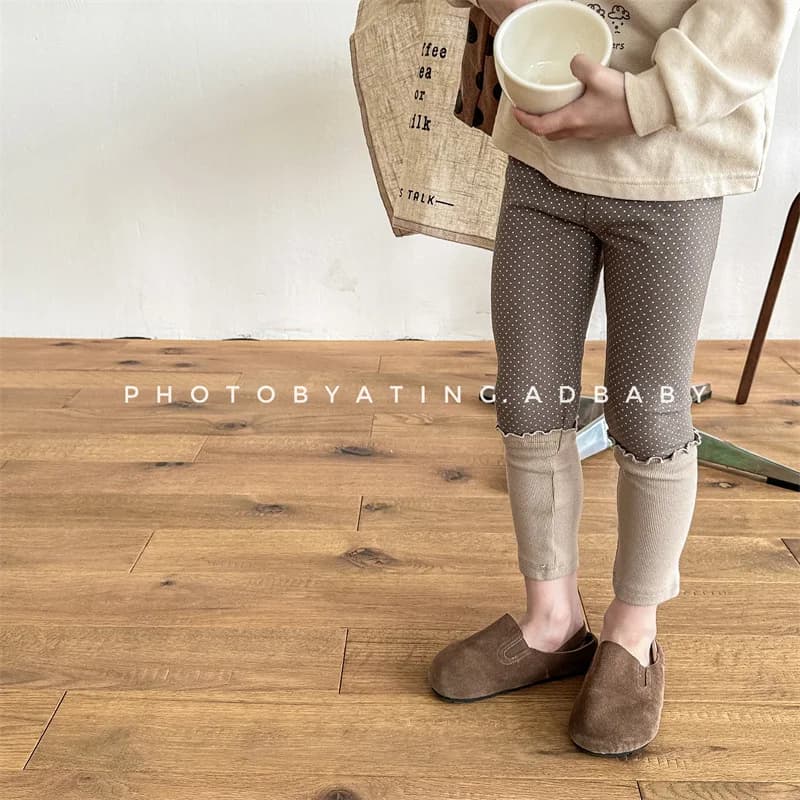 2025 Spring New Children Splicing Leggings Baby Girls Cotton Dot Tight Pants Infant Casual Pants Toddler Trousers Kids Clothes