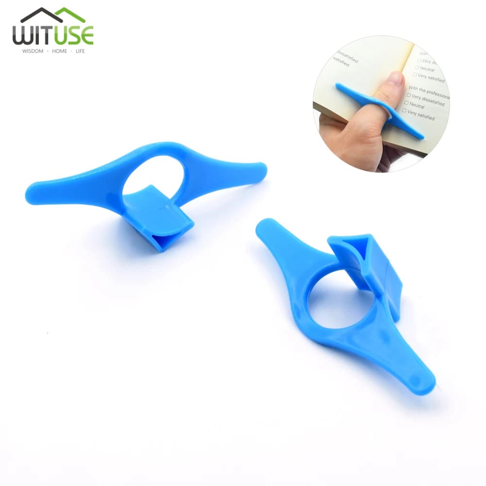 2Pcs Multi-function Plastic Thumb Support Book Page Holder Marker Convenient Bookmark School Office Supplies Book Thumb Holder