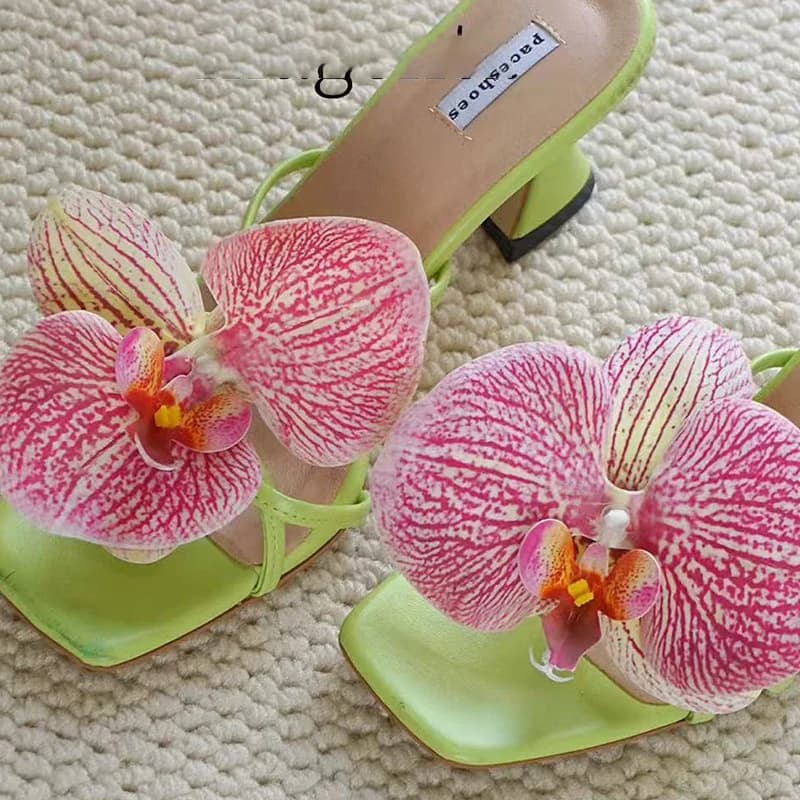 A Pair Of Thai Fairy Butterfly Flower Shoe Buckles Phalaenopsis Shoe Flower Sandals Accessories Seaside Simulation Buckles Decor