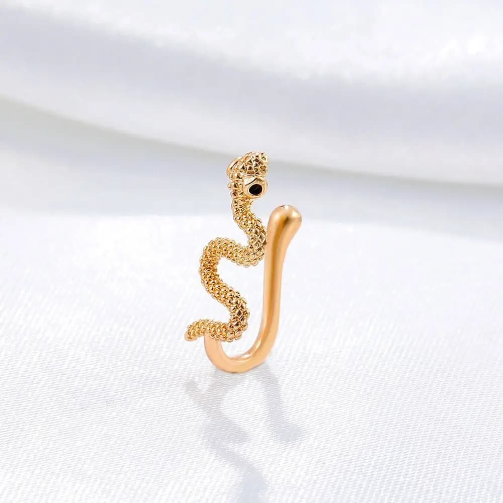 Originality Copper Snake Nose Ring Nose Clip U-Shape Body Jewelry Fake Septum Piercing Jewelry Birthday