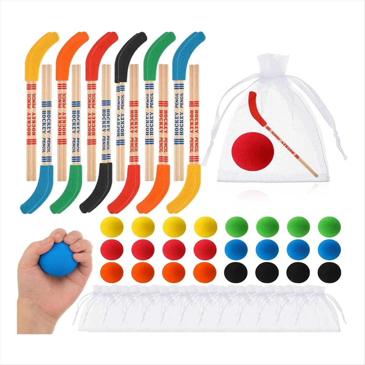 Hockey Party Favors Hockey Pencils Foam Ball Hockey Favors Birthday Party Student Awards A