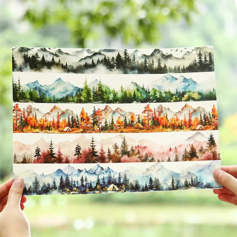 Forest Series Tapes PET Material Decor Stickers DIY Hand Account Decoration Tape Stickers School Supplies Aesthetics Tapes