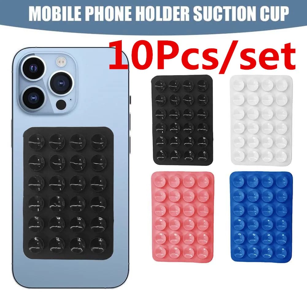 10Pcs Sticky Grippy Suction Phone Case Mount Sillicon Adhesive Phone Accessory For IPhone And Android Hands-Free Fidget Toy