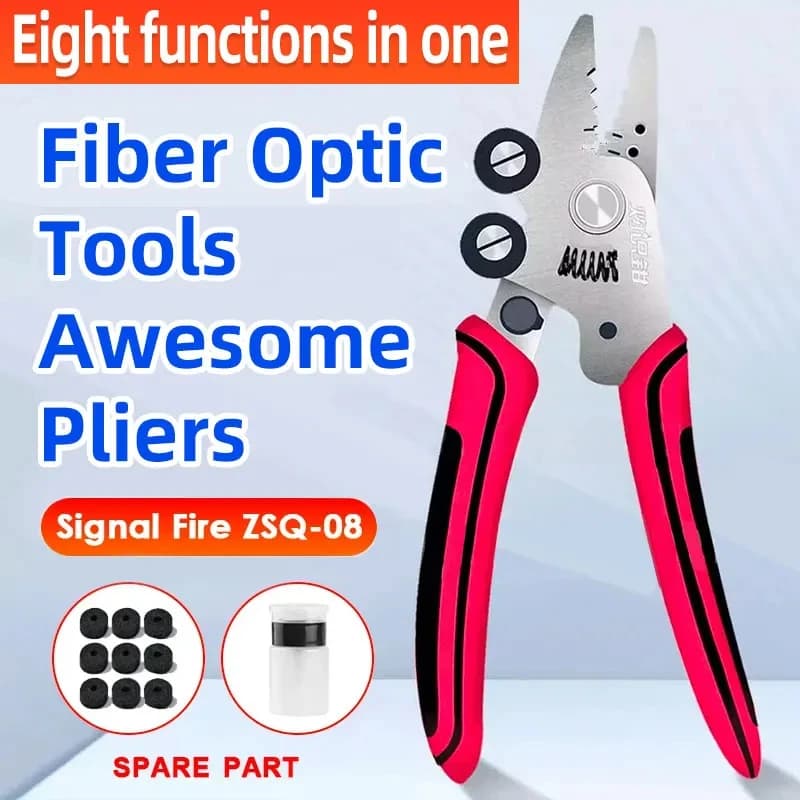 ZSQ-09 Signal Fire New 9 in 1 Optical Fiber Stripper Optic Miller Scissors Wire Pliers