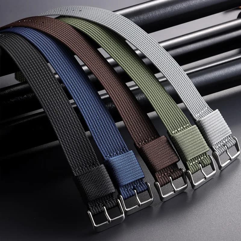 Men's Army Sports Breathable Nylon Watch Band 18/20/22mm Braided Nylon Strap for Seiko Fabric Nylon Bracelet Wristbelt for Omega