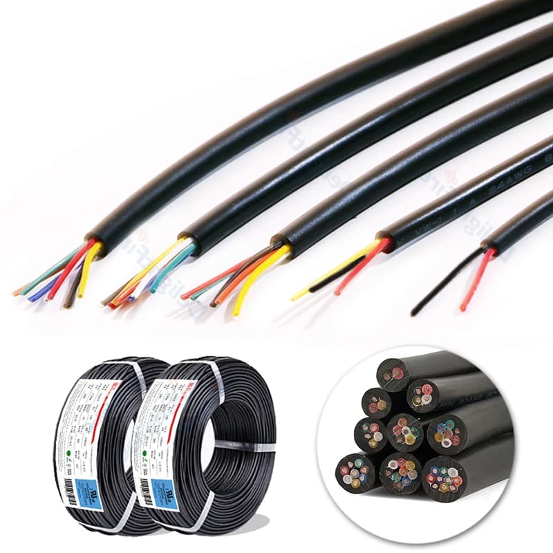 Speaker Wire MultiColor Sheathed Cable 2 3 4 5 6 7 8 9 10 Core Electronic Audio Wire For LED Strip Bar Automotive Speakers