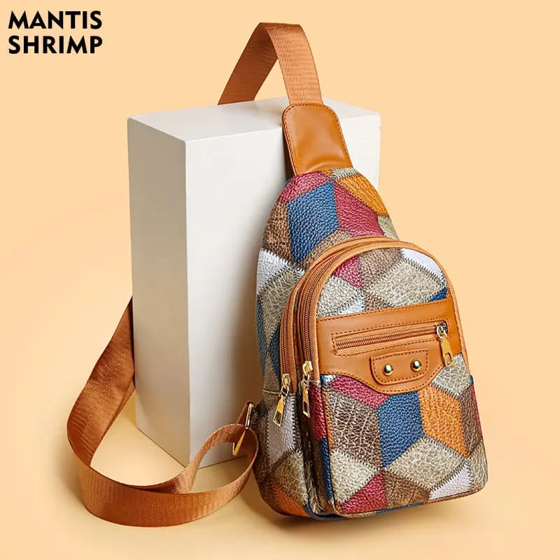 Women Chest Bags Soft PU Leather Woman's Chest Pack Female Shoulder Crossbody Bag Chest Pack Ladies Outdoor Summer Sling Bag