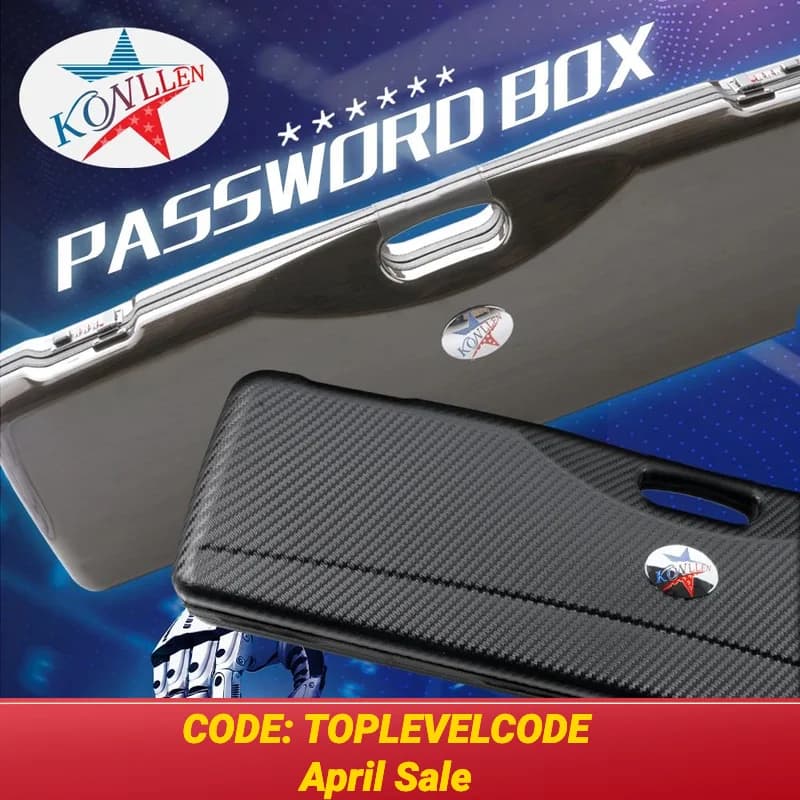 KONLLEN-Hard Cue Case, Billiard Accessories, 7 Holes, 3*4, 3 Butt, 4 Shafts, Password Box, ABS Material, 1/2 Pool Cue Case