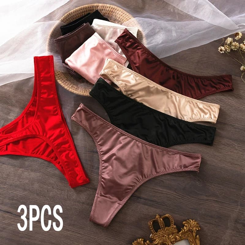 3PCS Ice Silk Seamless Skin-friendly Breathable Briefs Women  Sports Yoga Panties Women Underwear