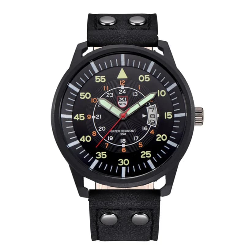 Reloj Hombre XINEW Brand Watches For Men Fashion Leather Band Simple Sports Date Quartz Wristwatches Relogios Masculinos 2024
